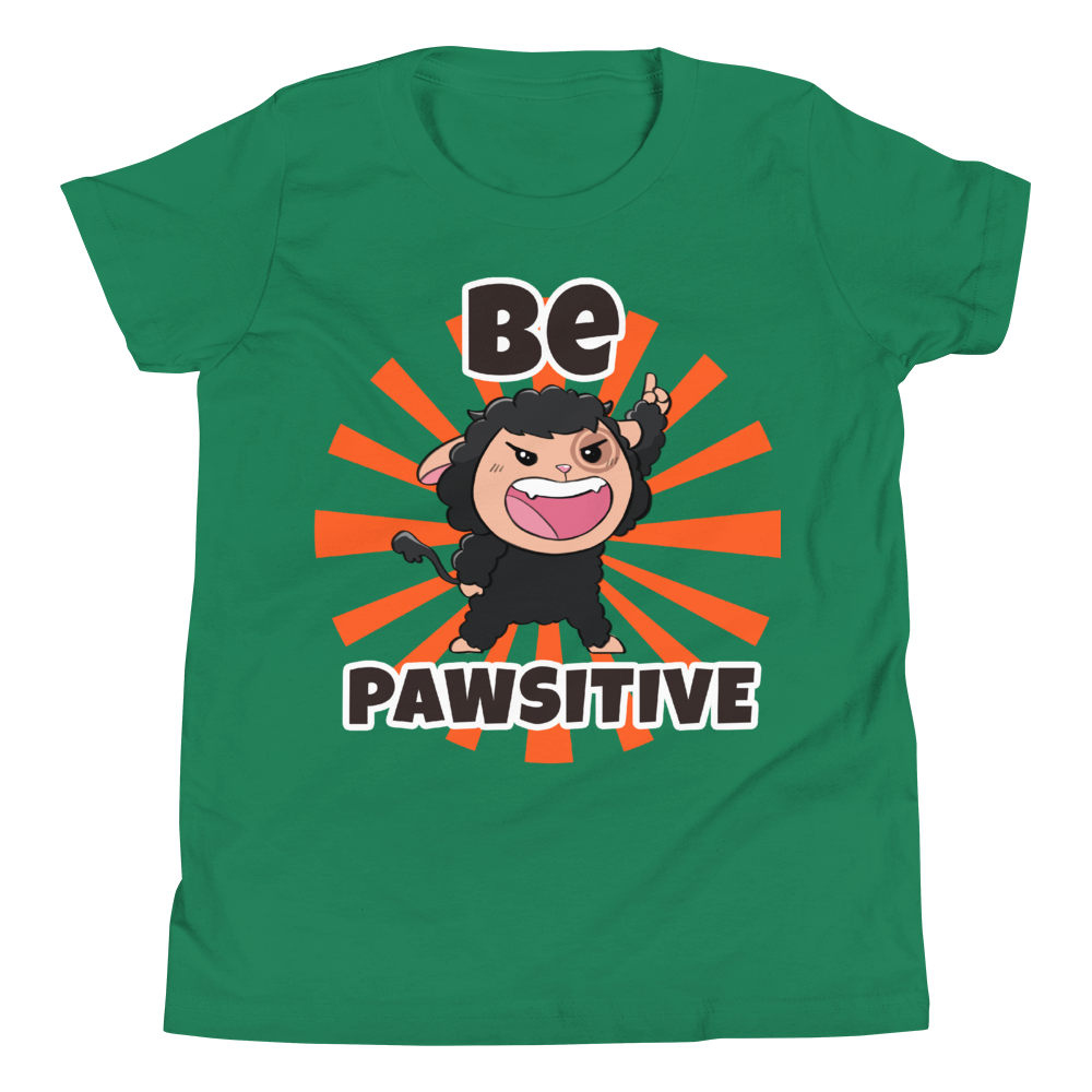 Pawi Hybrid "Be Pawsitive" Kawaii Cute Cool Youth T-Shirt
