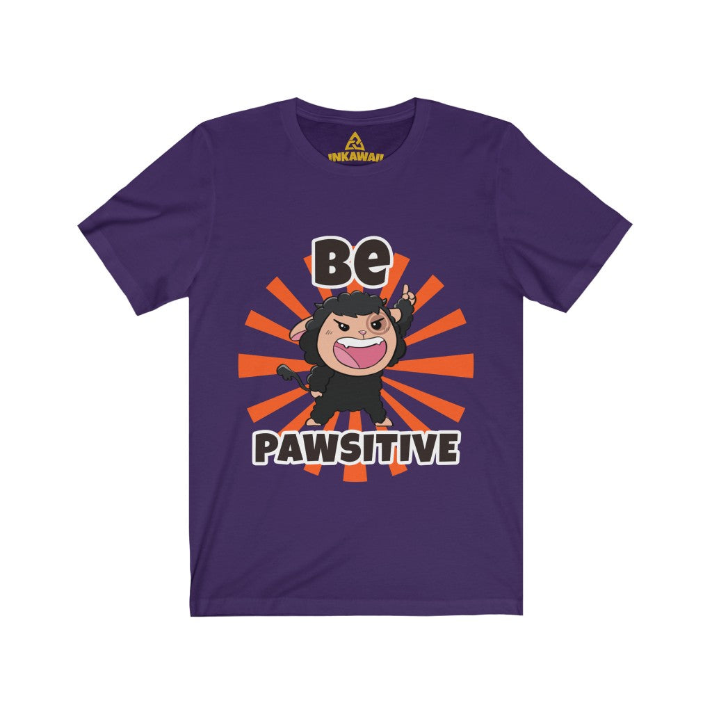 Pawi "Be Pawsitive" Unisex Jersey Cool Color Tees