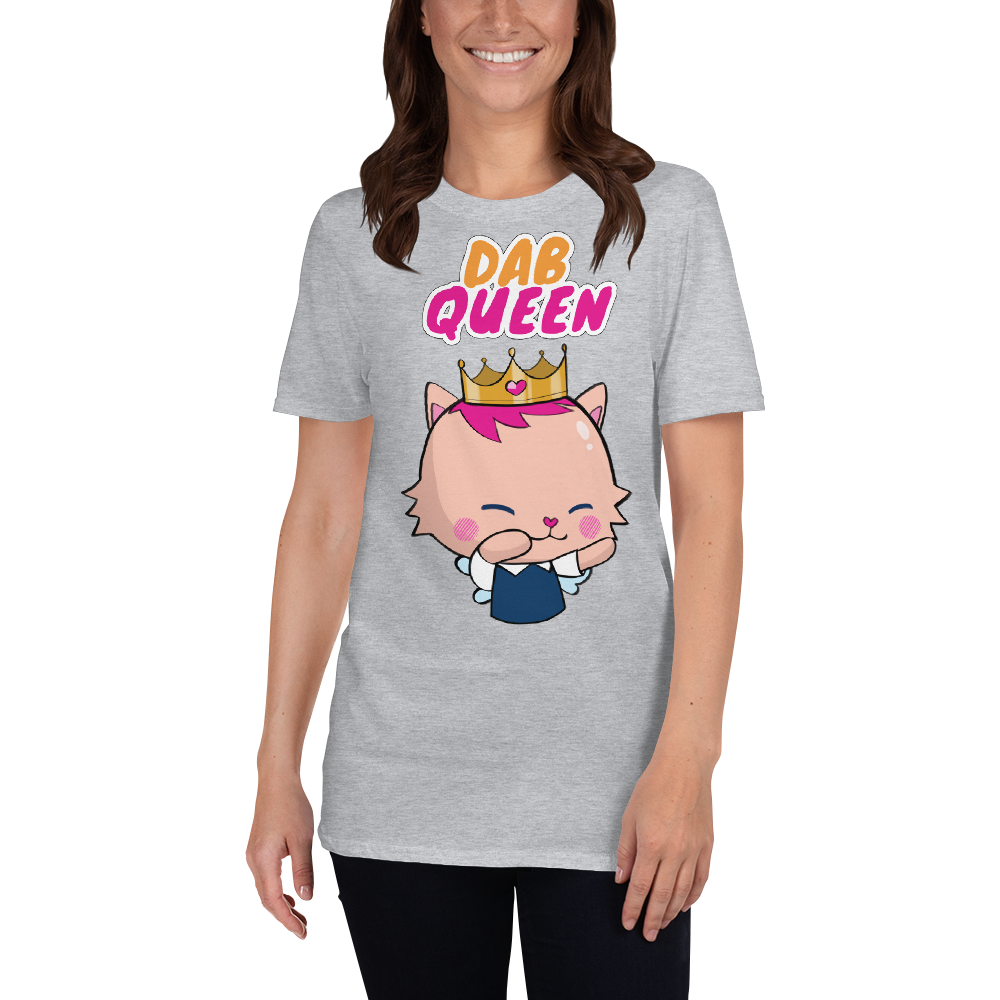 Lubella Cat Princess "Dab Queen" Kawaii Cute Short-Sleeve Adult T-Shirt