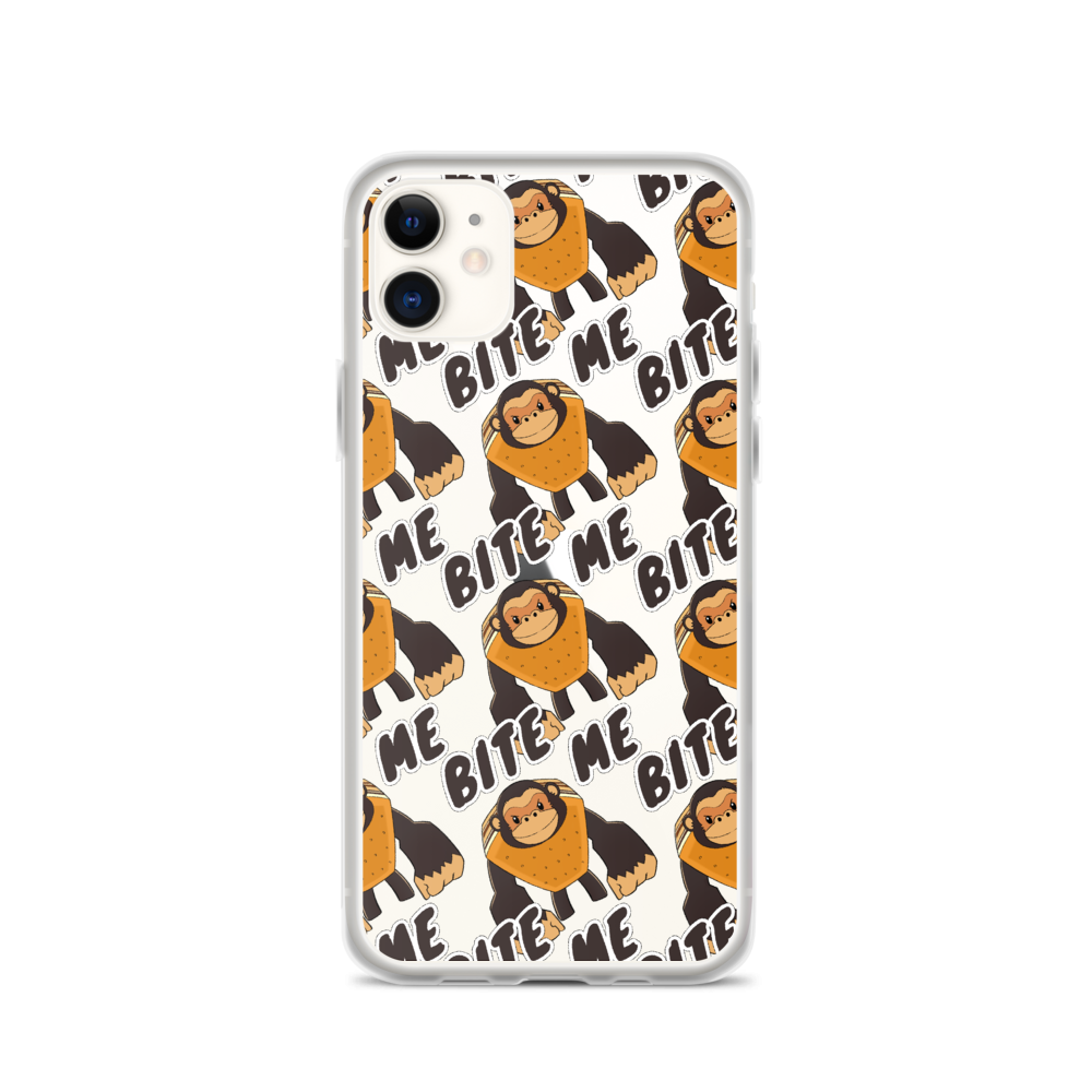 Kon Monkey "Bite Me" Kawaii Cool iPhone Case For All Models