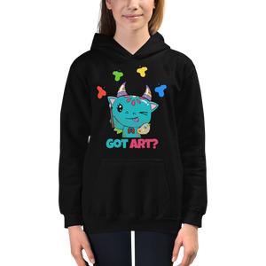 Puara The Pucara Cow "Got Art?" Kawaii Cute Cool Kids Hoodie