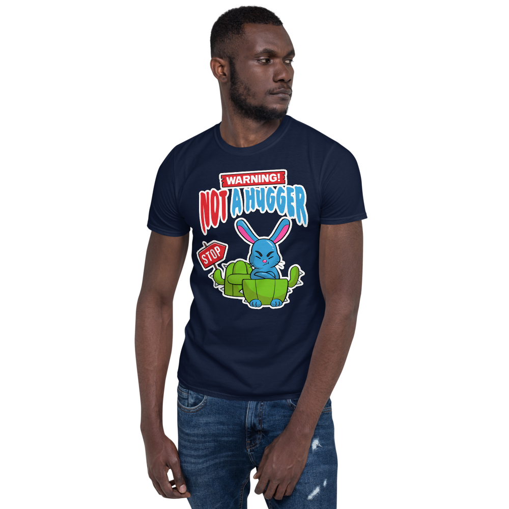 Wapu The Vizcacha "Not a Hugger" Cool Short-Sleeve Unisex Adult T-Shirt