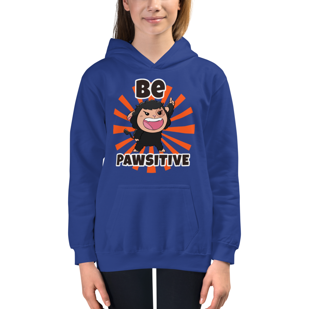 Pawi "Be Pawsitive" Kawaii Cute Cool Kids Hoodie