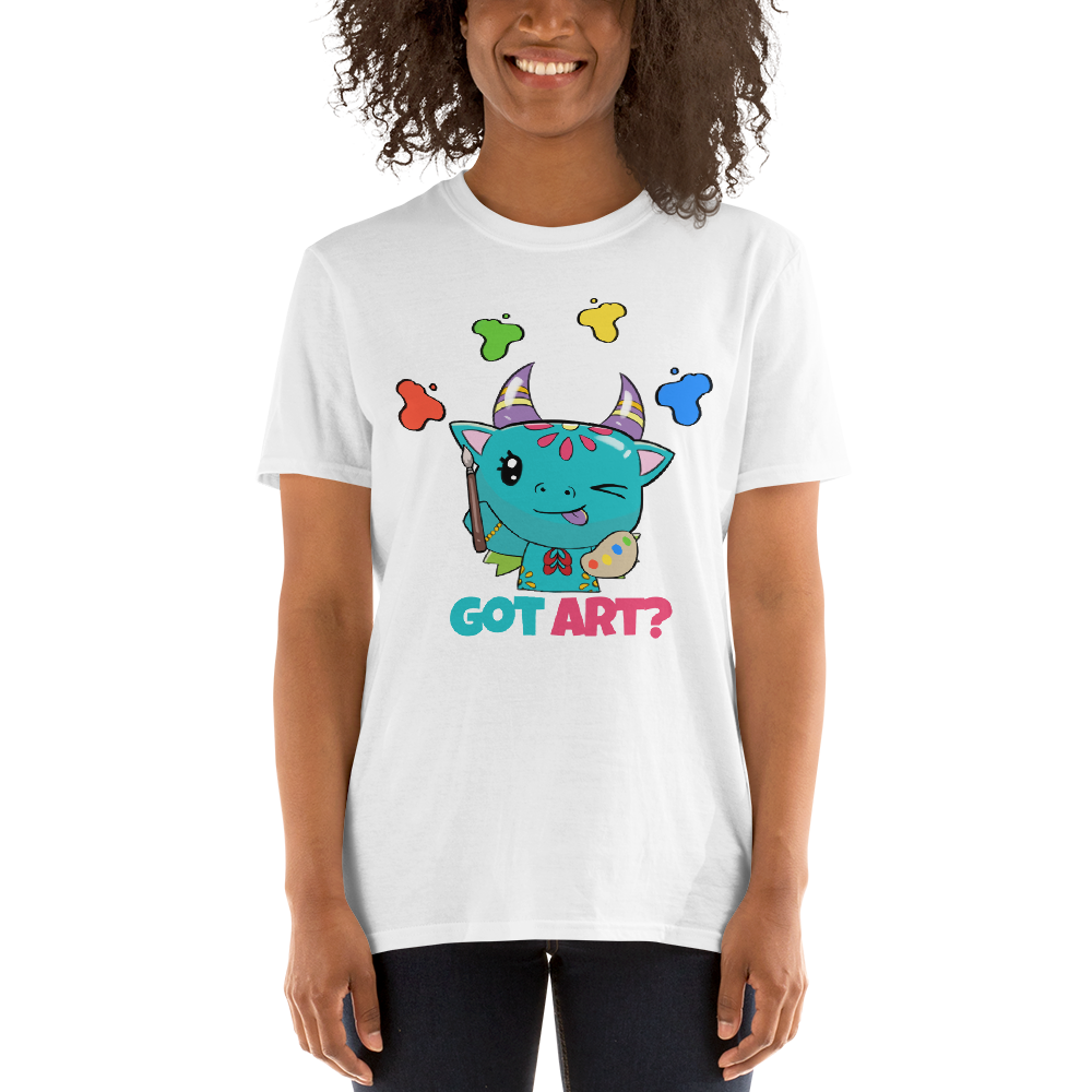 Puara The Pucara Cow "Got Art" Kawaii Cute Cool Short-Sleeve Adult T-Shirt