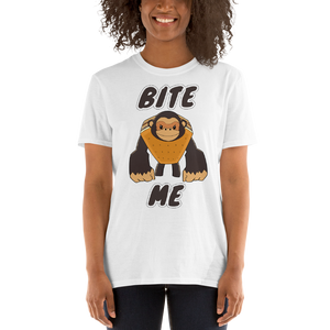 Kon Monkey "Bite Me" Kawaii Cute Cool Short-Sleeve Unisex Adult T-Shirt