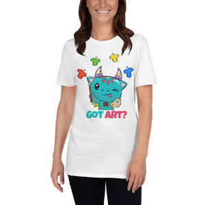 Puara The Pucara Cow "Got Art" Kawaii Cute Cool Short-Sleeve Adult T-Shirt