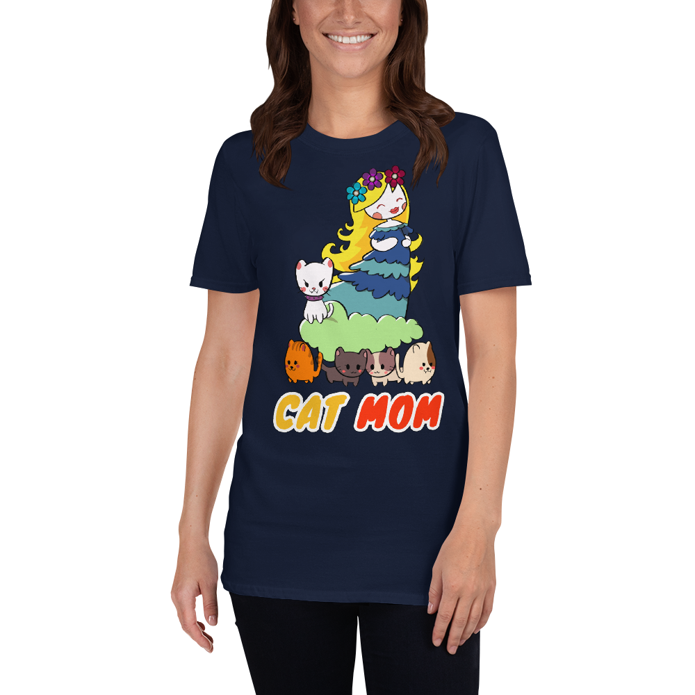 Chaska "Cat Mom" Kawaii Cute Short-Sleeve Unisex Adult T-Shirt