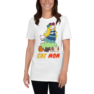 Chaska "Cat Mom" Kawaii Cute Short-Sleeve Unisex Adult T-Shirt