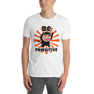 Pawi "Be Pawsitive" Kawaii Cute Cool Short-Sleeve Unisex Adult T-Shirt